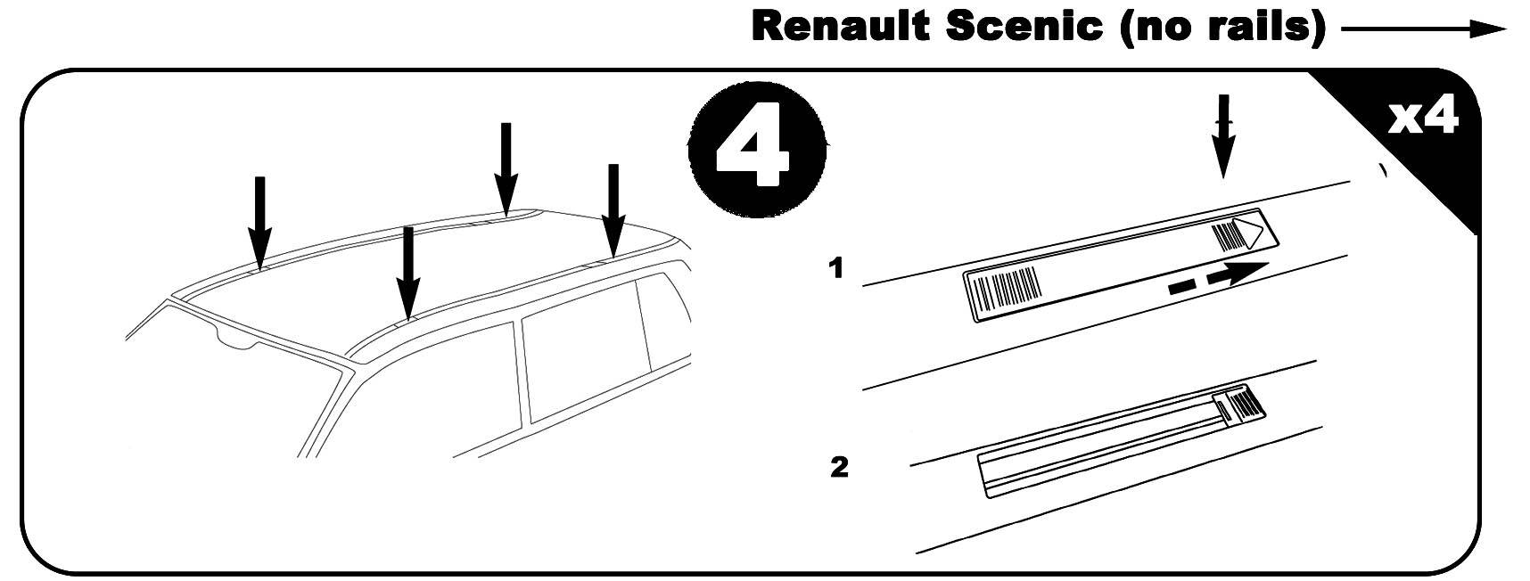 Dachbox VDPMAA460 460Ltr schwarz matt abschließbar + Stahl Dachträger Aurilis VDP kompatibel mit für Renault Scenic I (5Türer) 1996-2003