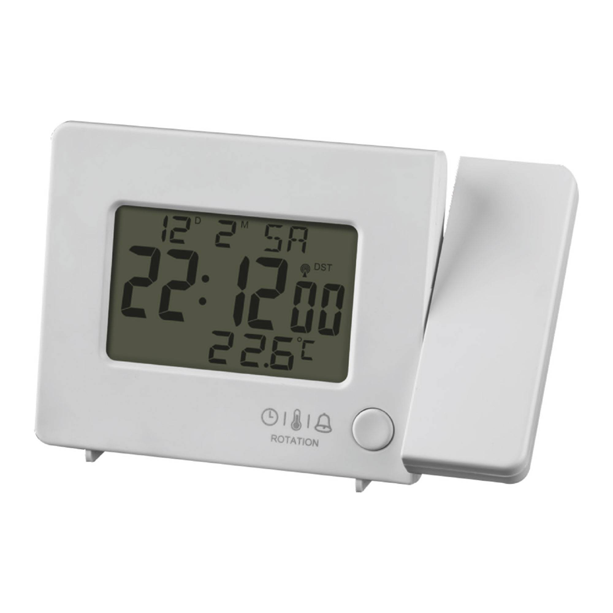 Miraval Funk-Projektionswecker Funkwecker USB 2 Alarme Temperaturanzeige Datum - 4-MV5822-2