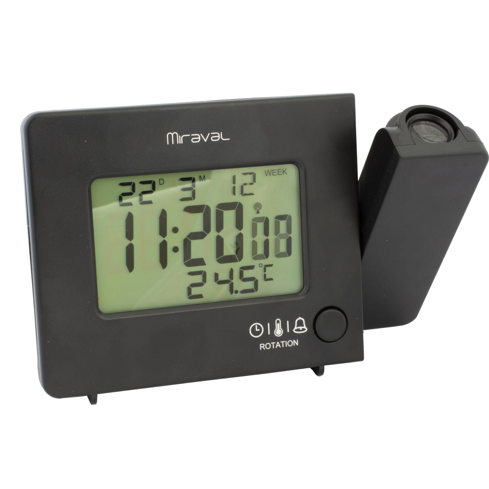Miraval Funk-Projektionswecker Funkwecker USB 2 Alarme Temperaturanzeige Datum - 4-MV5822-1