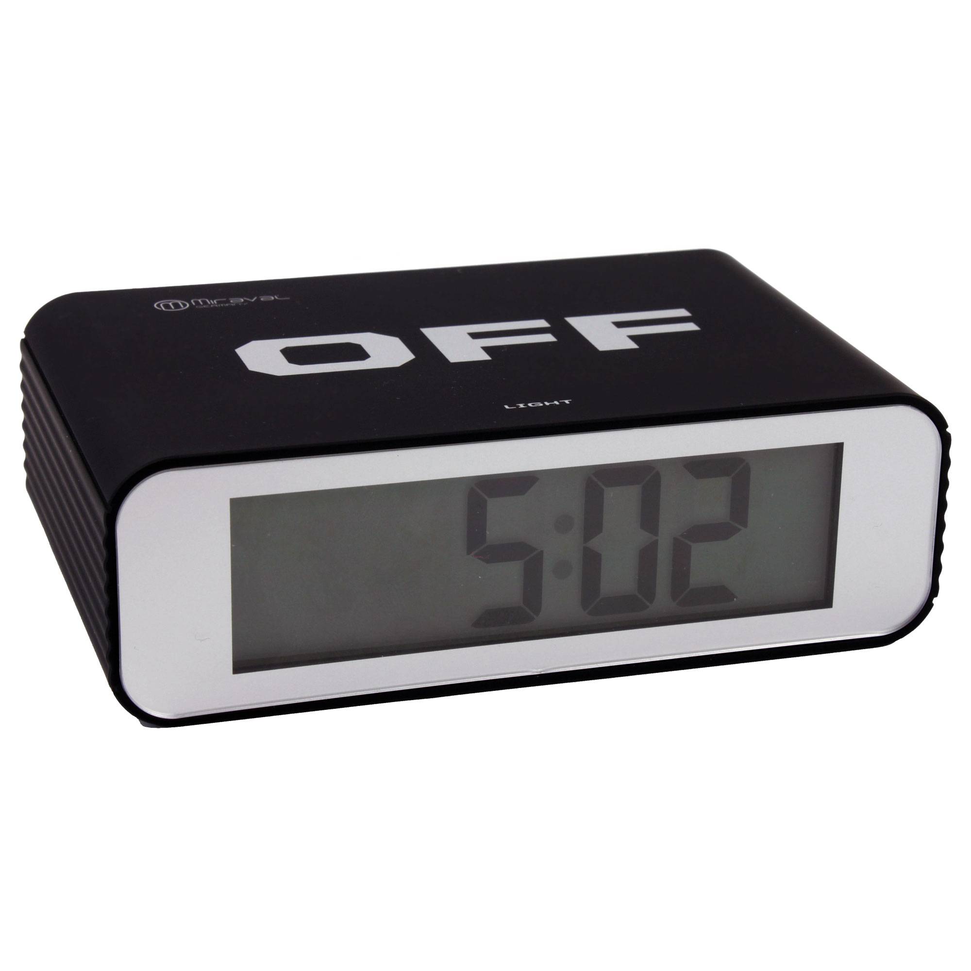 Miraval digitaler LCD Wecker mit "Flip-Funktion" Snooze Hintergrundbeleuchtung Schwarz Ansteigender Alarm