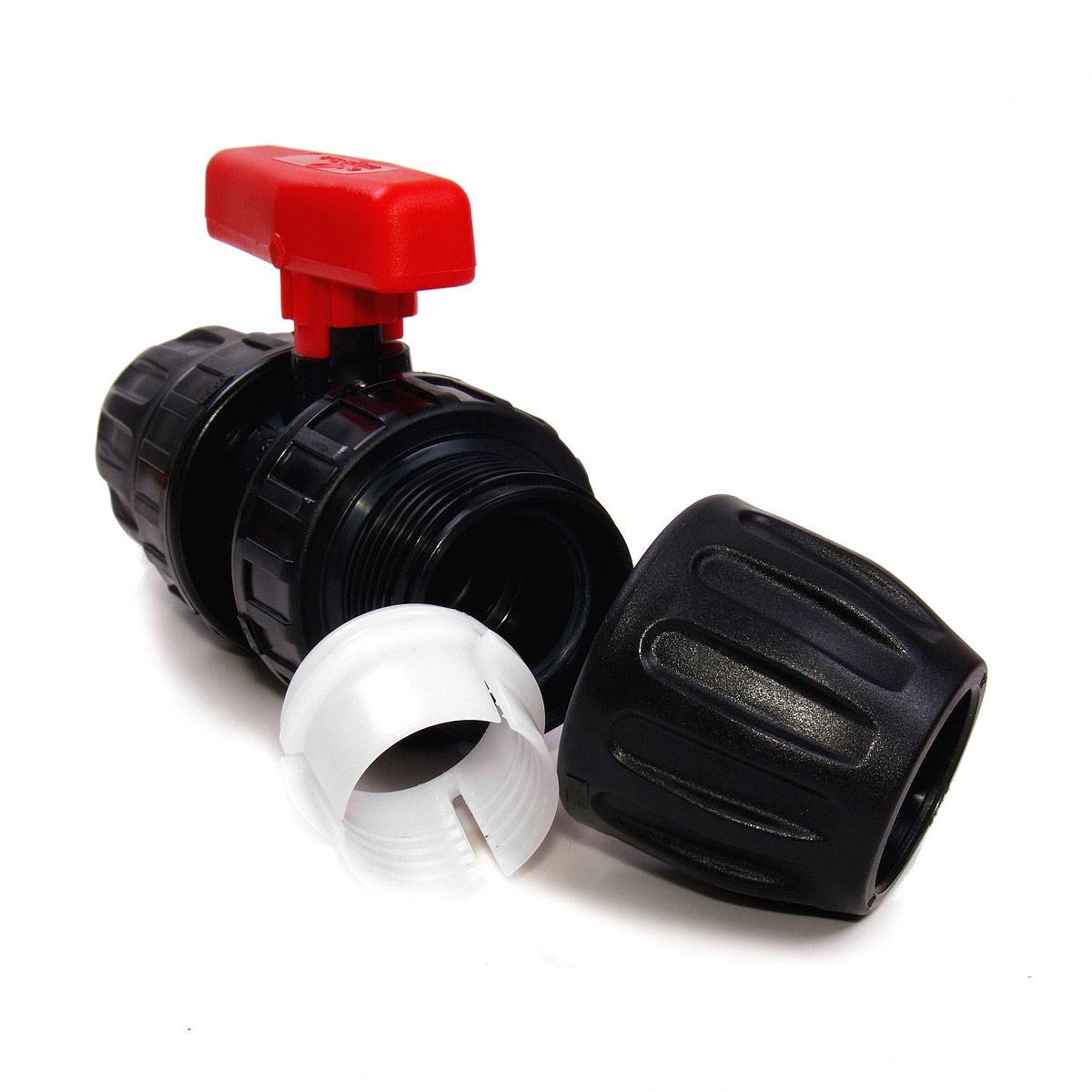 PE-Kugelhahn 2x Klemmmuffe 25 mm