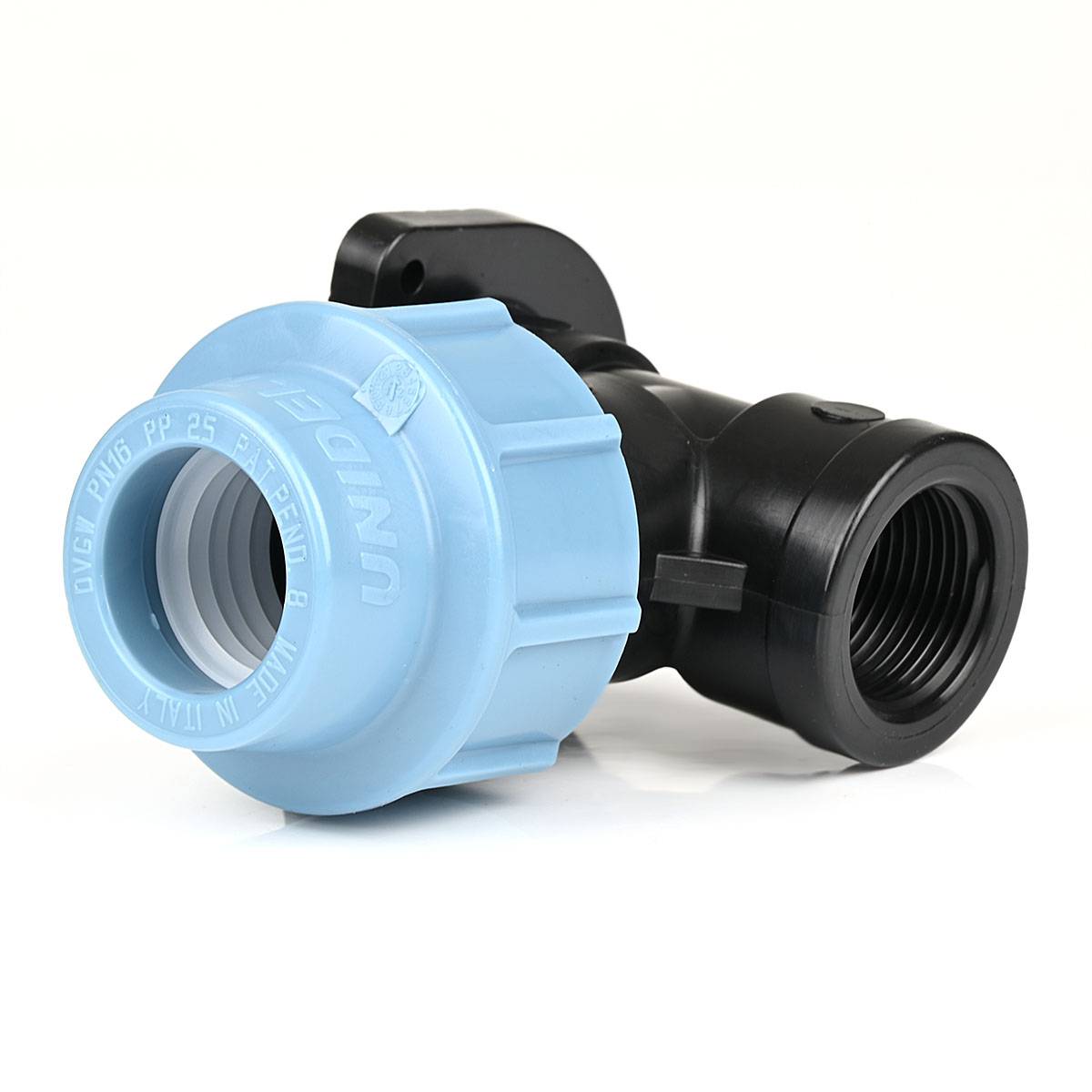 PE-Wandscheibe Klemmmuffe 25 mm, Innengewinde 3/4" (26,44 mm)