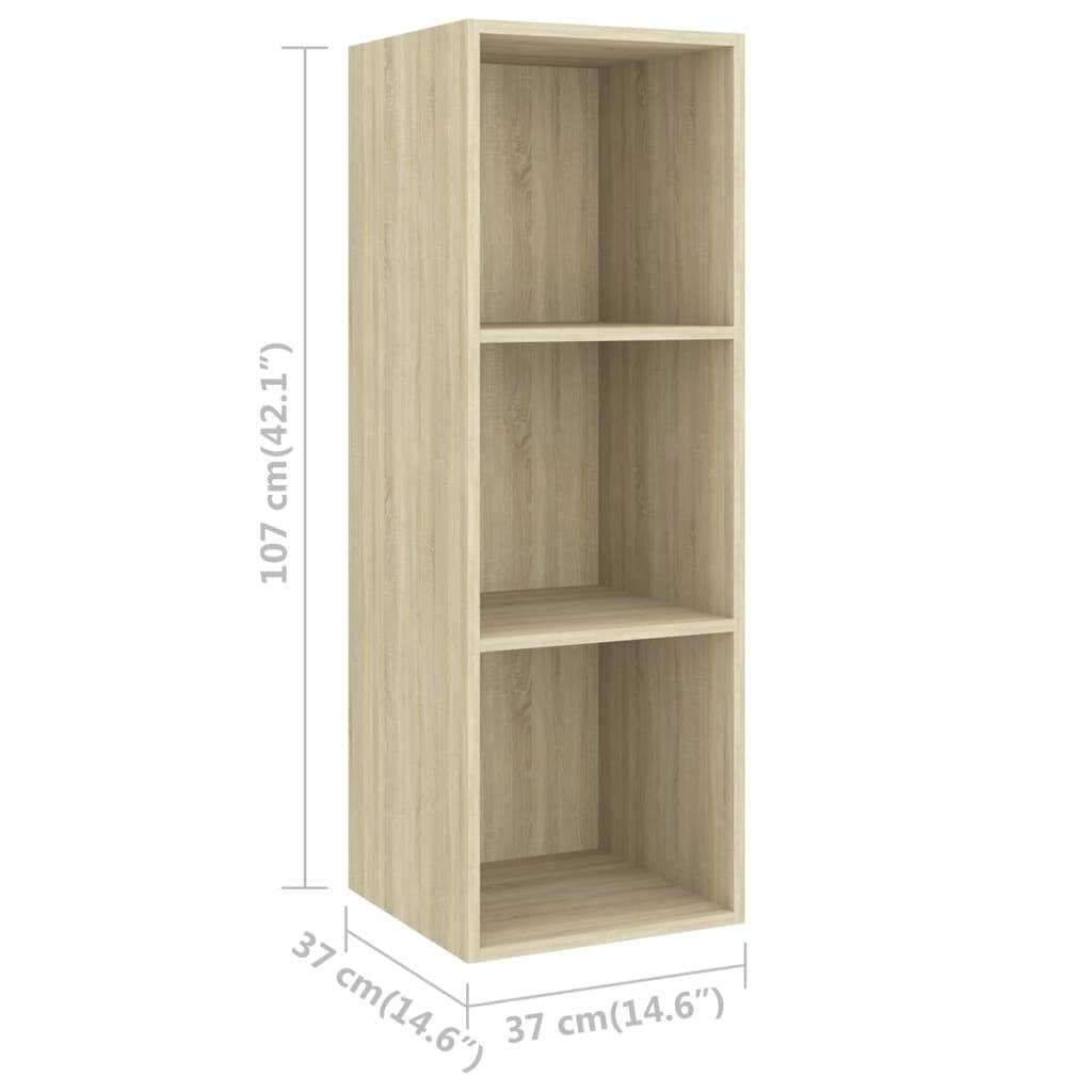vidaXL 2-tlg. TV-Schrank-Set Sonoma-Eiche Holzwerkstoff