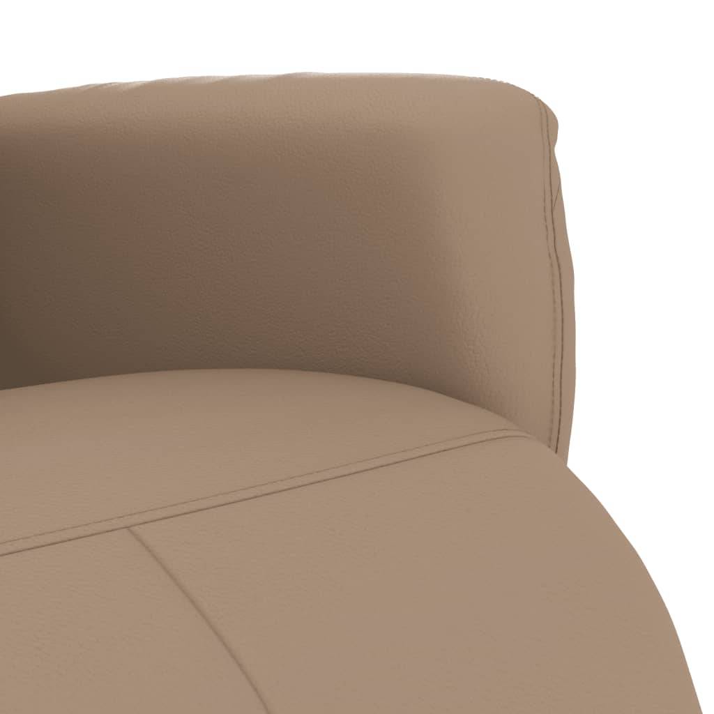 vidaXL Relaxsessel mit Fußteil Cappuccino-Braun Kunstleder
