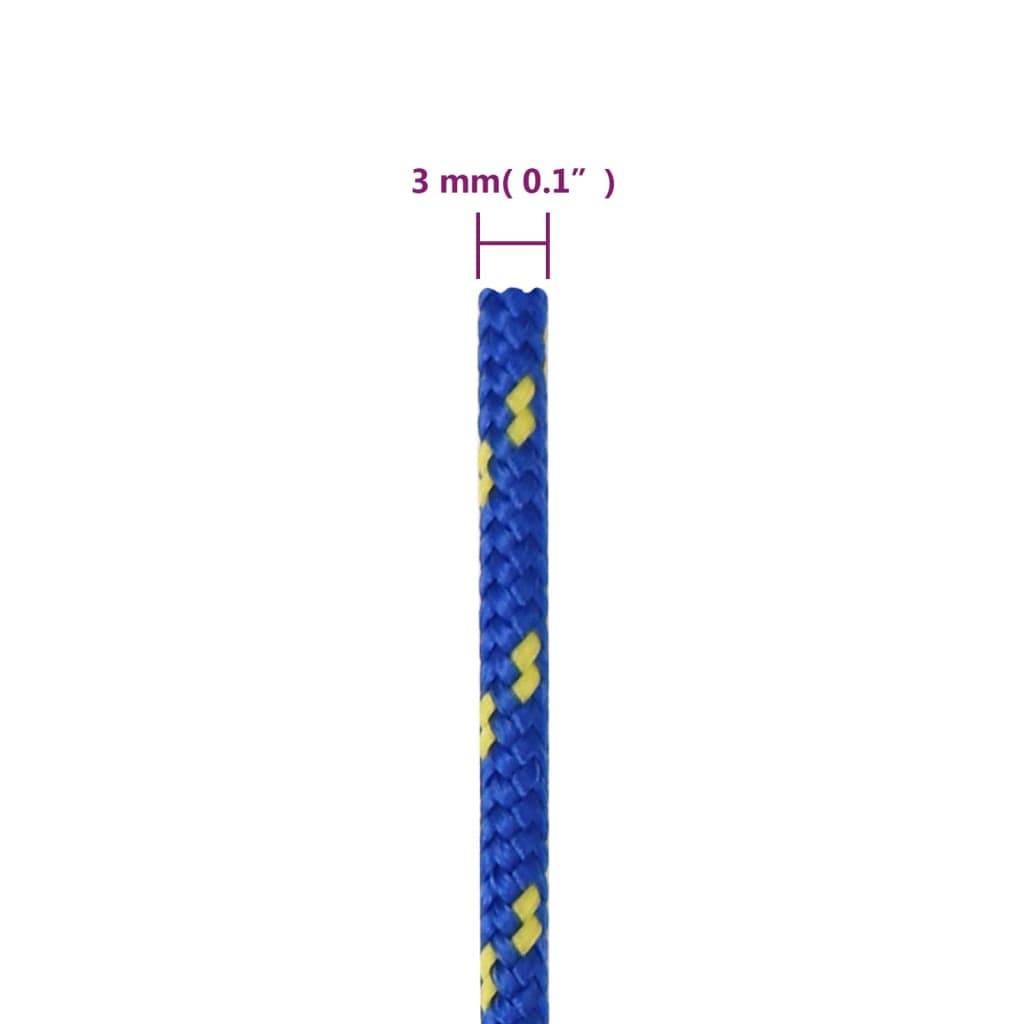 vidaXL Bootsseil Blau 3 mm 500 m Polypropylen
