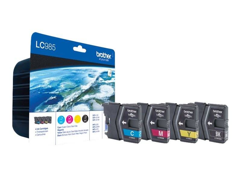 Brother LC985VALBP - 4er-Pack - Schwarz, Gelb, Cyan, Magenta