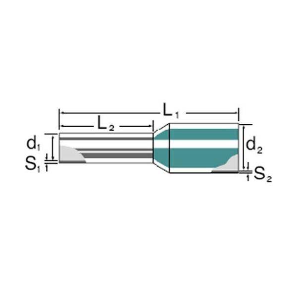Weidmüller 0462900000 Aderendhülse 0.75mm² Teilisoliert Weiß 500St.
