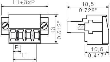 Weidmüller LP Verbinder Raster 3.5 BL 3.5/8F SN OR
