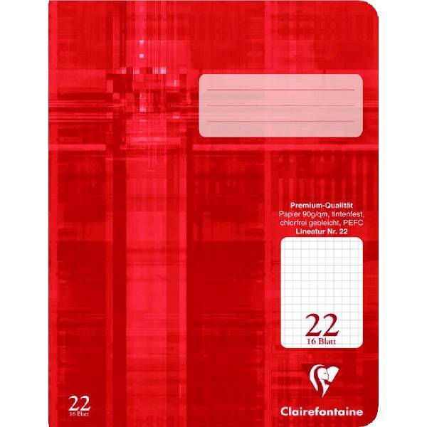 Schulheft A4 Lineatur 22 16 Blatt