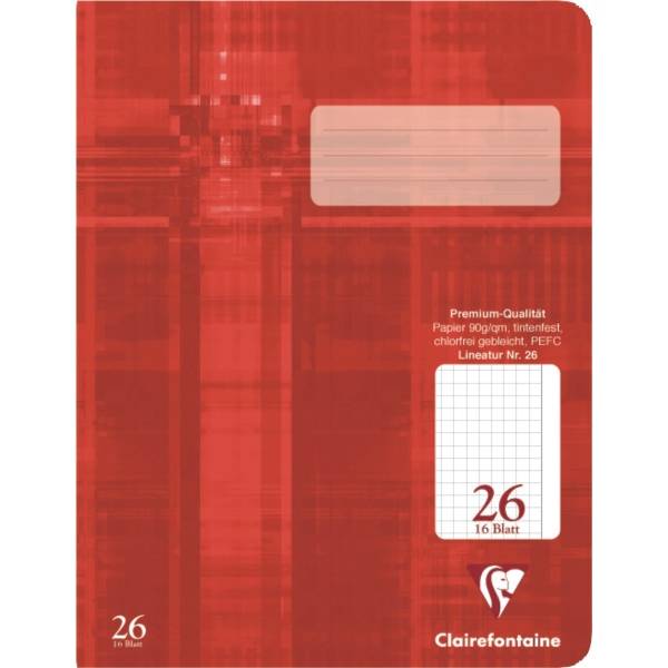 Schulheft A4 Lineatur 26 16 Blatt