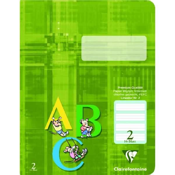 Schulheft A5 Lineatur 2 16 Blatt