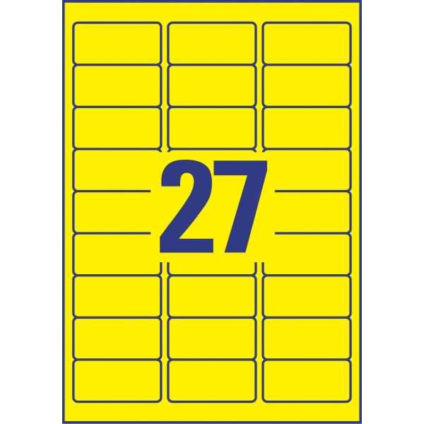 AVERY Zweckform Stick&Lift Etiketten, 63,5 x 29,6 mm, gelb