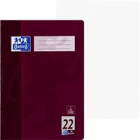 Notizbuch mit Maroon-Farbe und Oxford-Design mit leerem Etikett und einem Datumaufkleber „22