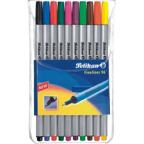 Pelikan Fineliner 96 EF/940676 10 Farben sortiert Inh.10