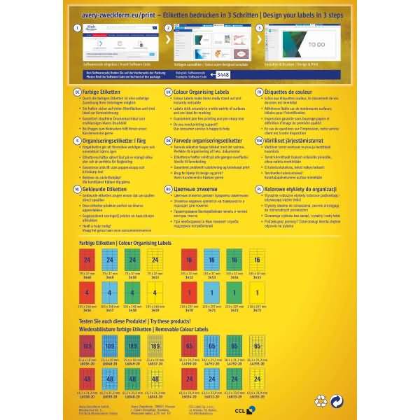 Etiketten 210x297mm blau VE=100 Stück