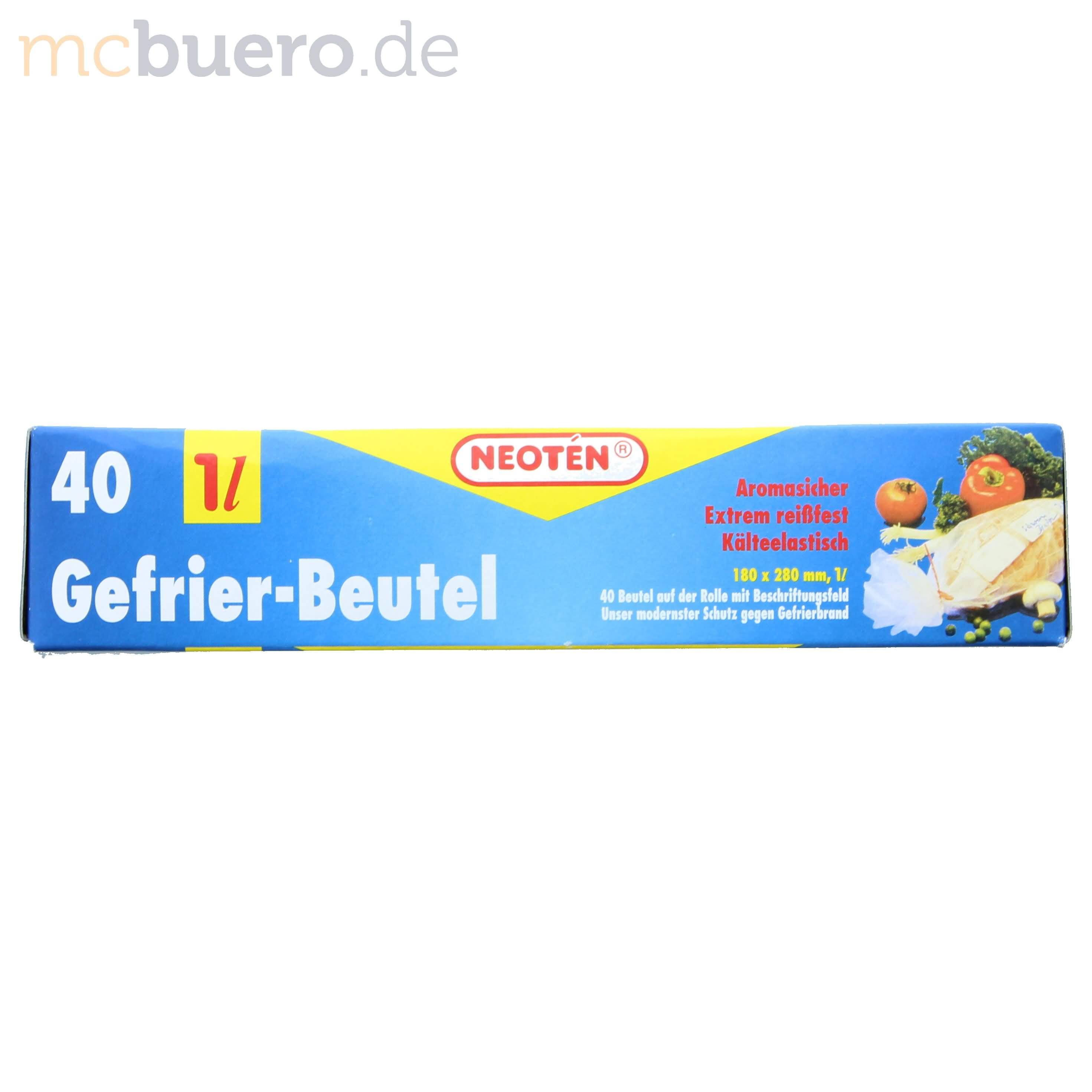 NEOTÉN Gefrierbeutel/1001 180 x 280 mm transparent PE-LLD 1l Inh.40