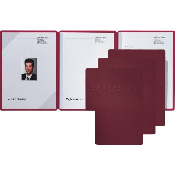 Pagna Bewerbungsmappe Square/22022-01 225x310x7mm rot