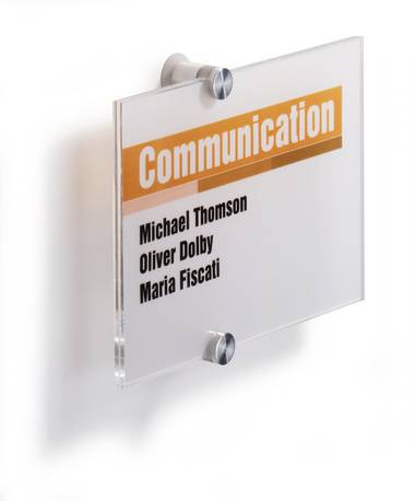 DURABLE CRYSTAL SIGN - Schildhalterung - Türbefestigung