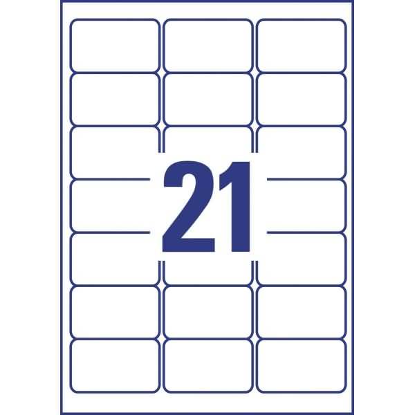 AVERY Zweckform Transparente Adress-Etiketten, 63,5 x 38,1mm