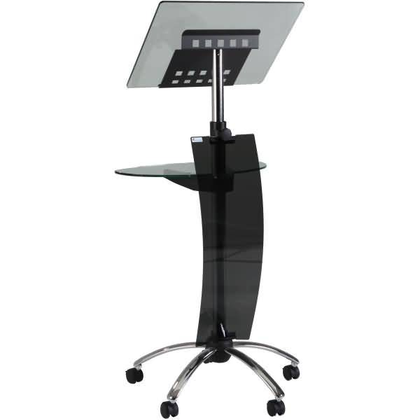 Präsentationsstativ 620x1050-1450mm rauchfarben