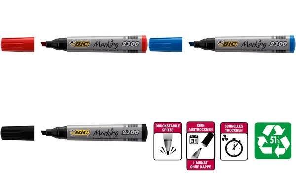 BIC Permanent Marker 2300 schwarz/820926