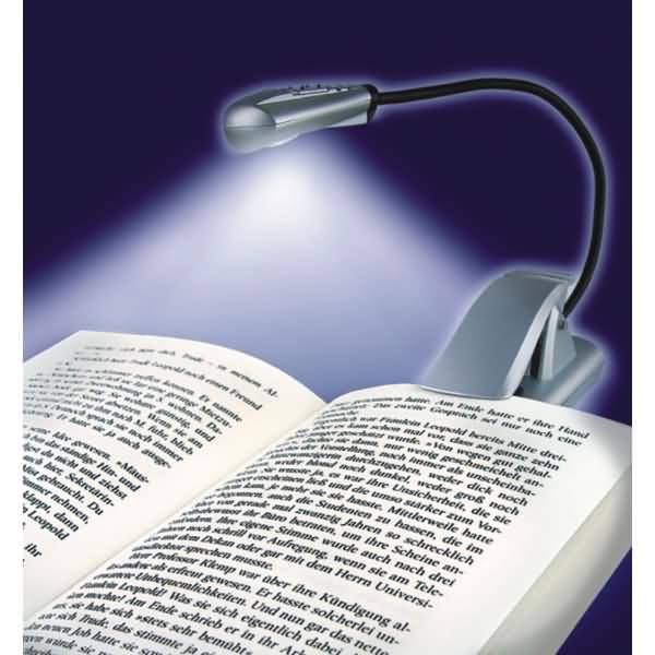 Leselampe mobil silber Batteriebetrieb