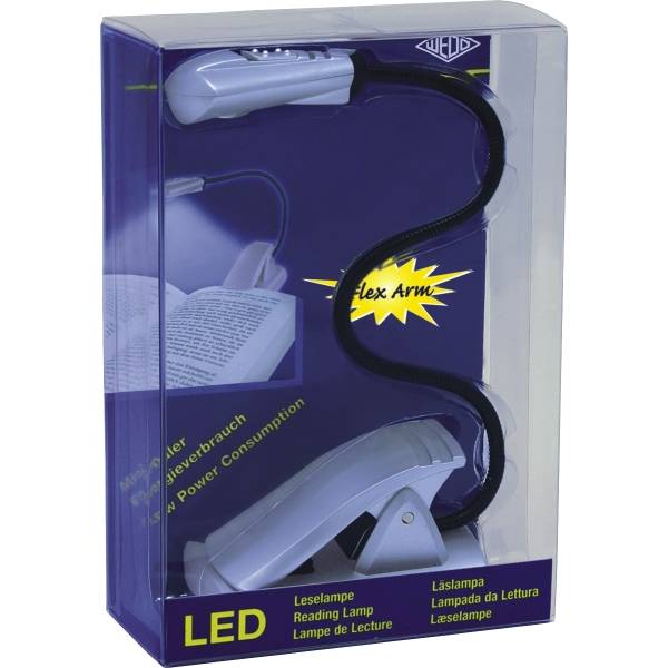 Leselampe mobil silber Batteriebetrieb