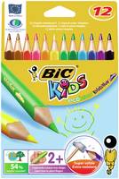 BIC KiDS Evolution Triangle - Farbstift - verschiedene Farben (Packung mit 12)