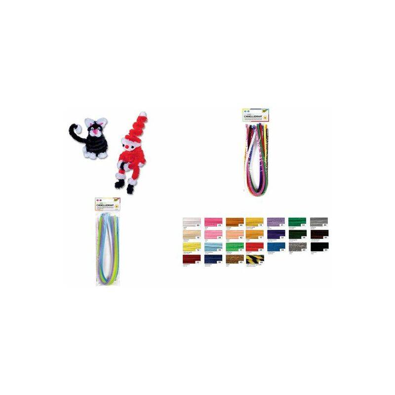 folia Chenilledraht FLAUSCHIG, 20 mm x 500 mm, sortiert