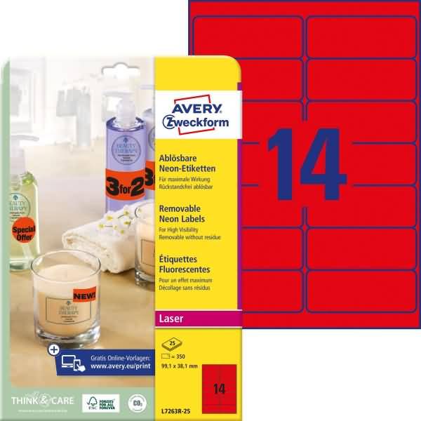 Avery-Zweckform L7263R-25 Universal-Etiketten 1 St.