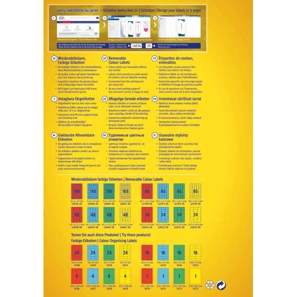 Avery-Zweckform L6040-20 Universal-Etiketten 1 St.