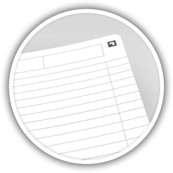 Spiralbuch Office Optik Paper 90 g/qm A4 7mm liniert 90