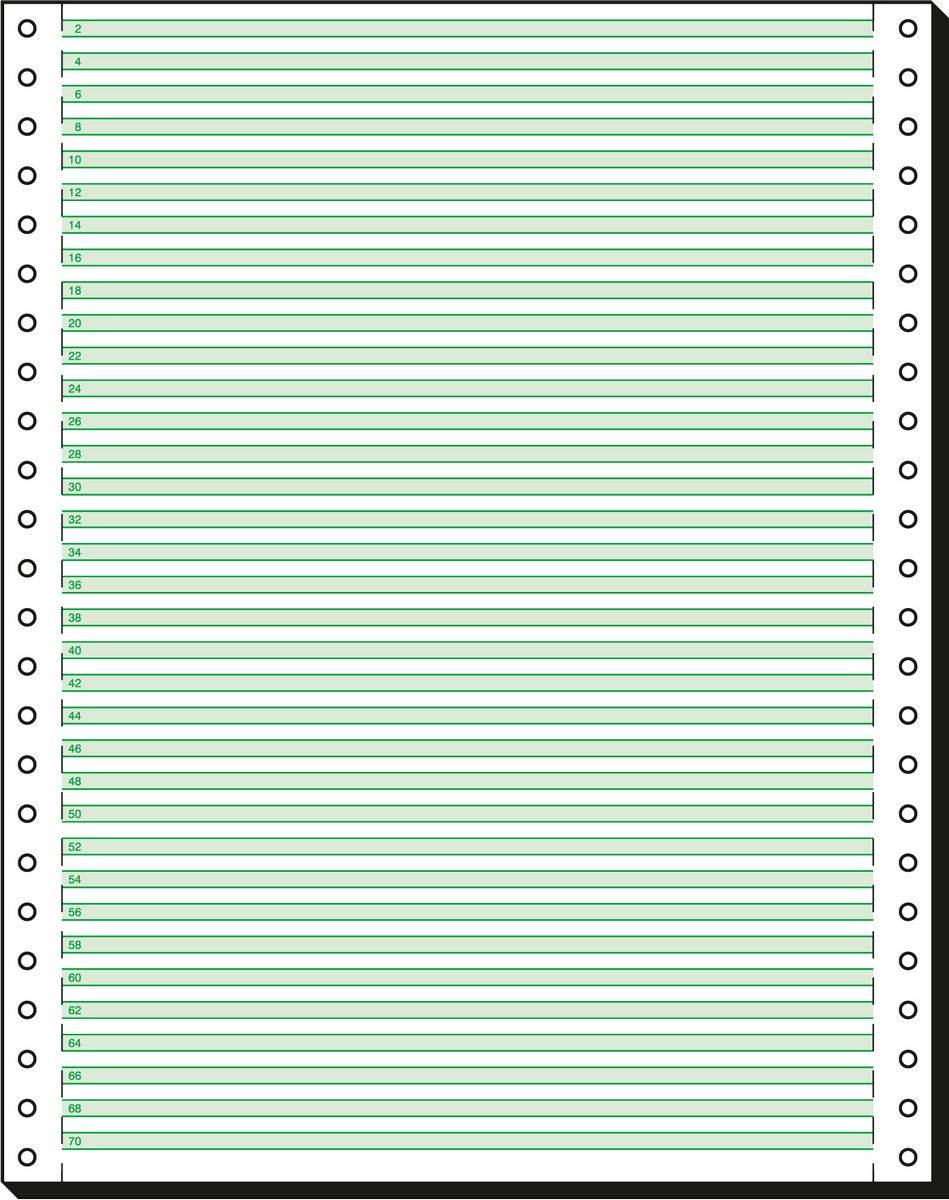 Sigel Computer Paper - Perforiert - grüne Linien