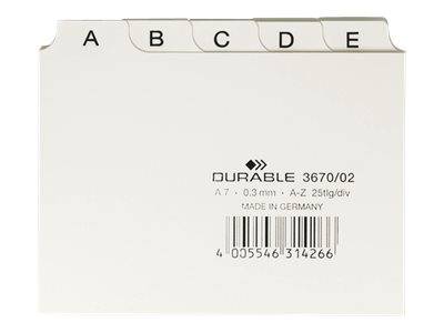 DURABLE - Trennelement - 25 (5 x 5) Teile - vorgedruckt: A-Z