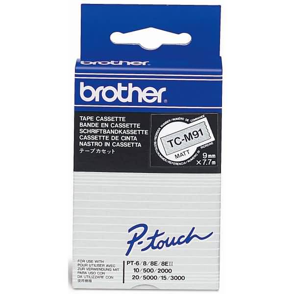 Schriftbandkassette 9mm TC-M91 transparent/schwarz