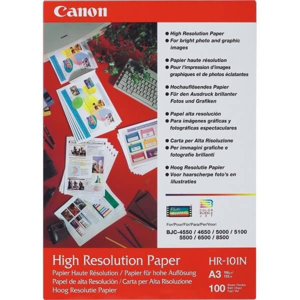 Canon Hochauflösendes Papier für Fotodrucke, HR101, , , , 100 Blatt