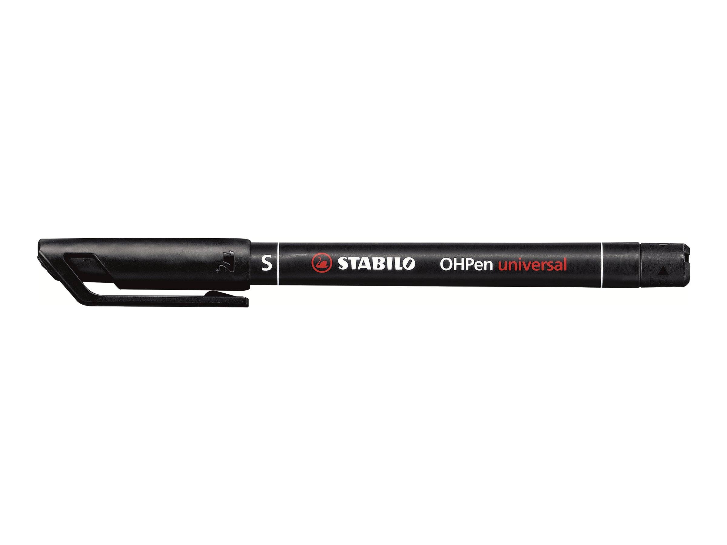 STABILO OHPen universal - Fineliner - permanent - für Overhead-Projektor-Folien - Schwarz, Rot, Blau, Grün - 0.4 mm - ex