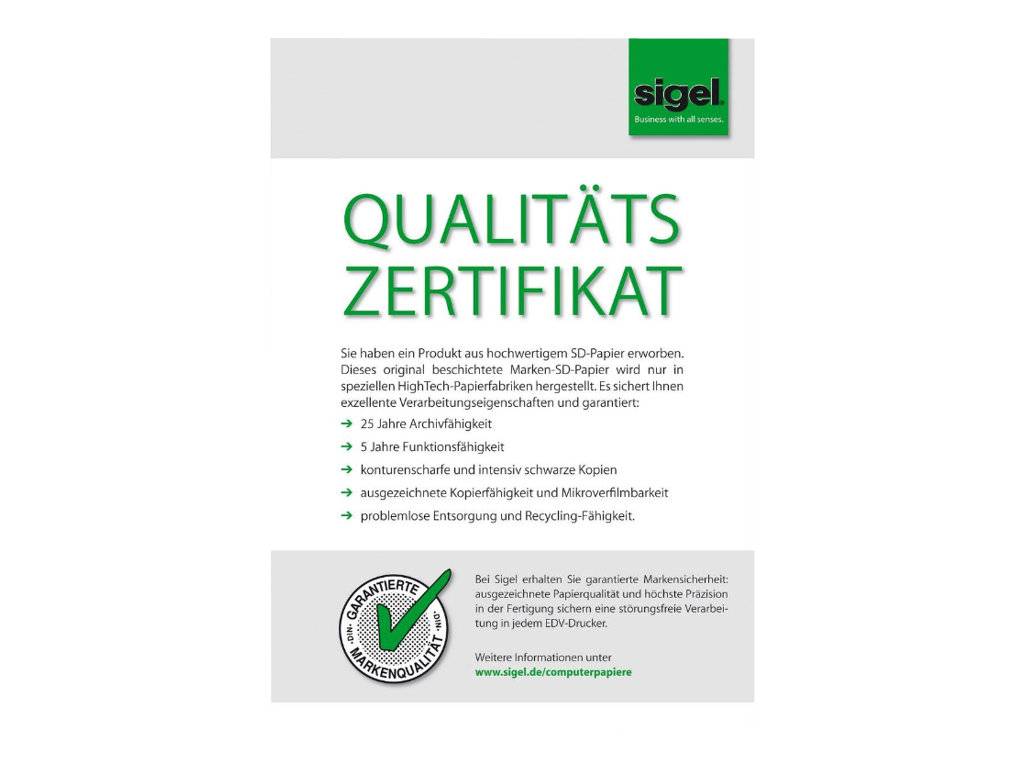 Sigel DIN-Computer paper - Perforiert - weiß, Gelb, pink