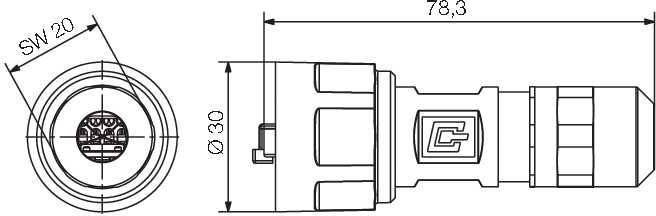Weidmüller RJ45 Set m.Crimpanschluss IE-PS-V01M-RJ45-TH