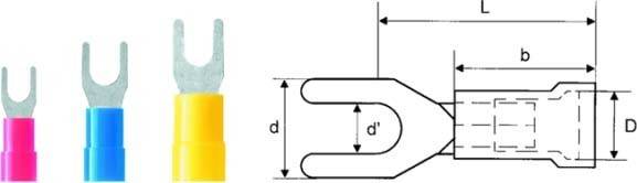 Weidmüller 9200420000 Gabelkabelschuh 4mm² 6mm² Loch-Ø=5.3mm Teilisoliert Gelb 100St.