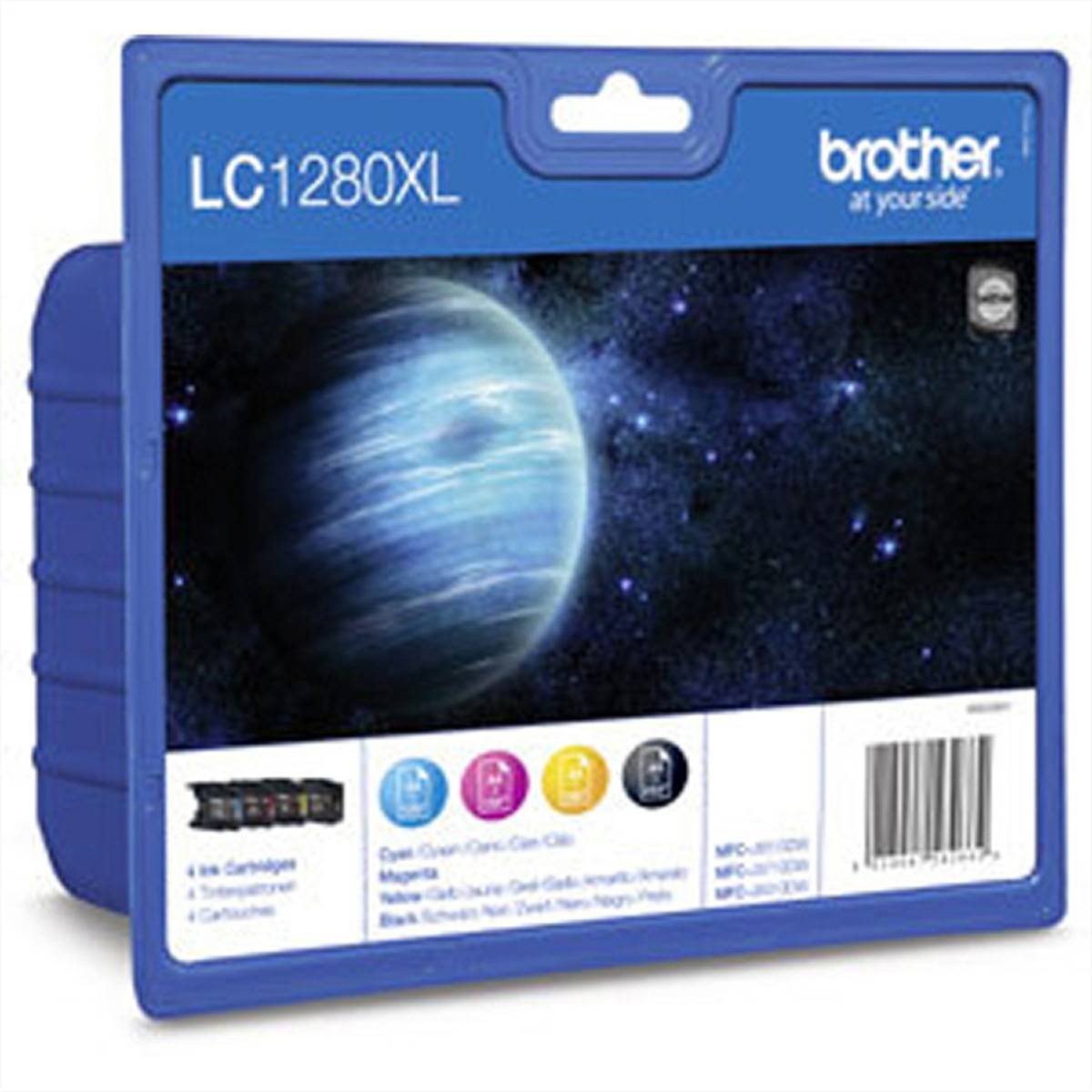 Brother LC1280XL Value Pack - 4er-Pack - Schwarz, Gelb, Cyan, Magenta