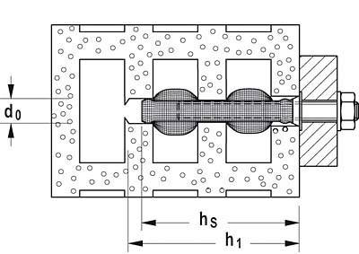 Fischer 50470 FIS H 16 x 85 N Injektions-Ankerhülse 90mm 16mm 20St.