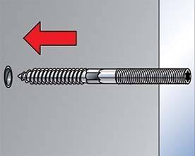Fischer 79782 STST Stockschraube 8mm 80mm T-Profil, Außensechskant 100St.