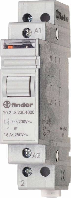 Finder Stromstoß-Schalter Hutschiene 20.21.8.230.4000 1 Schließer 230 V/AC 16A 4000 VA 1St.