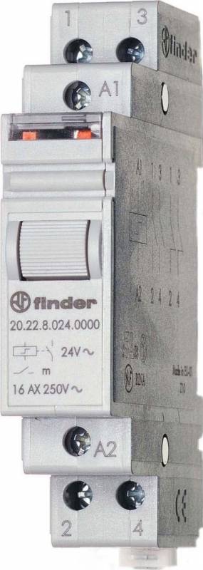 Finder Stromstoß-Schalter Hutschiene 20.22.8.230.4000 2 Schließer 230 V/AC 16A 4000 VA 1St.