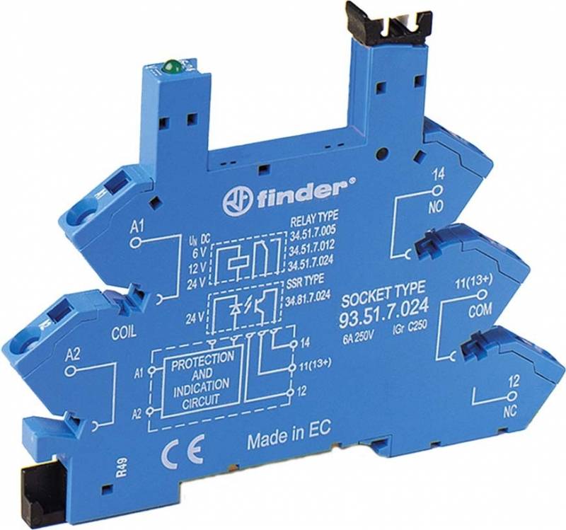 Finder Fassung m.Zugfederklemme 93.51.7.024