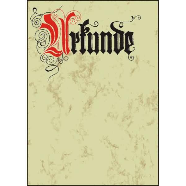 Designpapier Urkunde Calligraphi A4 185g/qm VE=12 Blatt