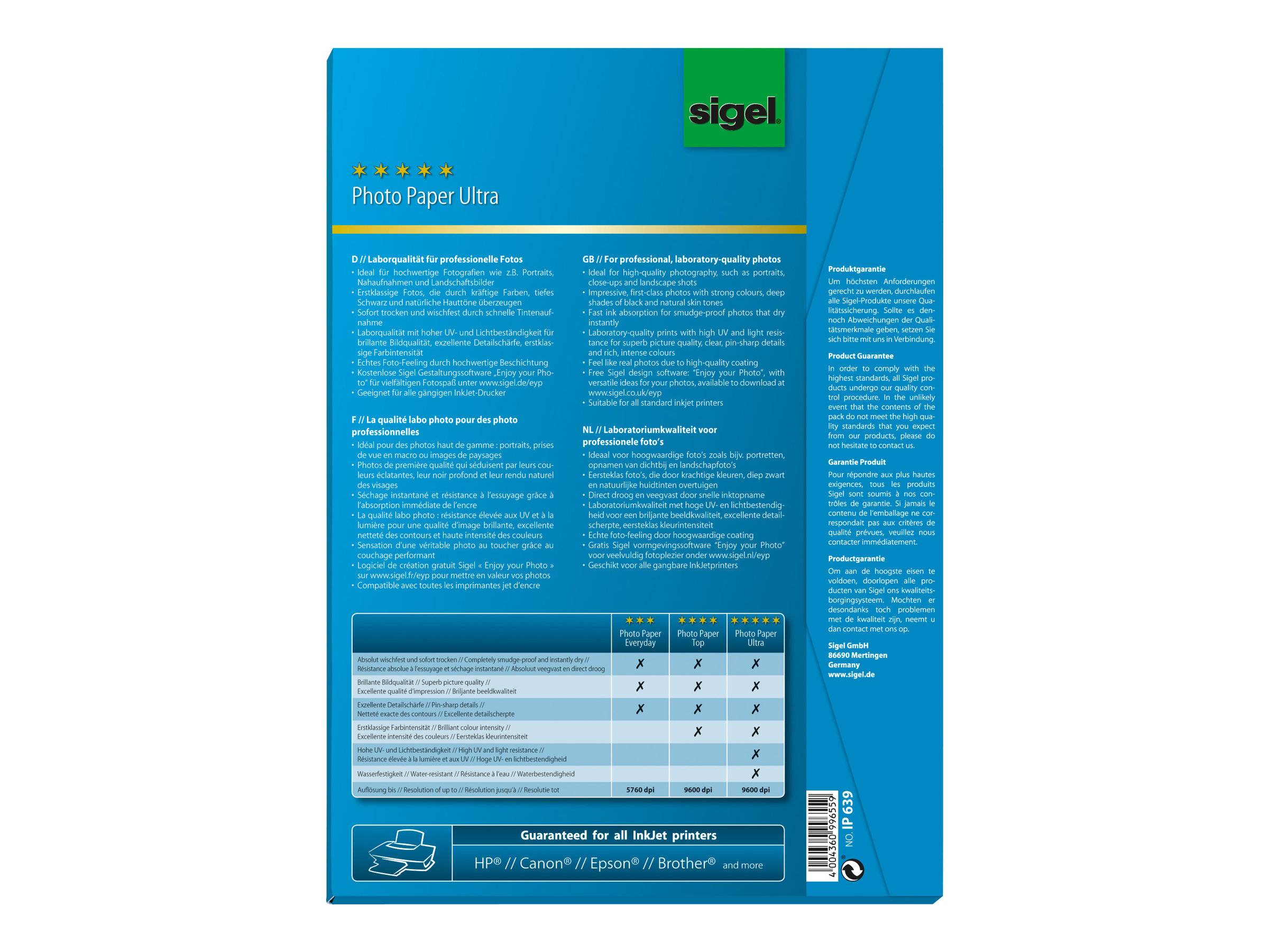 Sigel Ultra IP639 - Glänzend - A4 (210 x 297 mm)