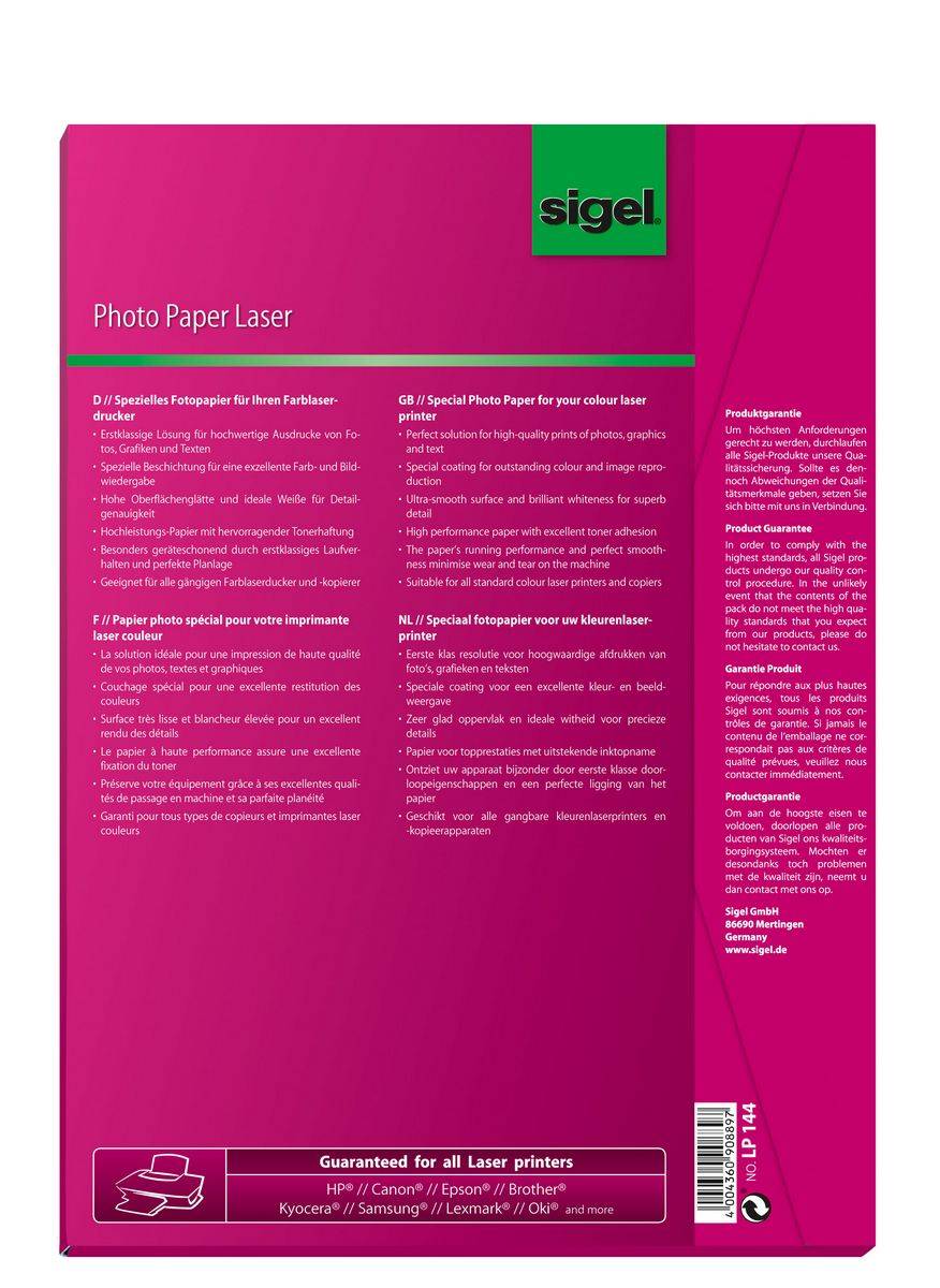 sigel Foto-Papier, DIN A4, 200 g/qm, 2-seitig glossy