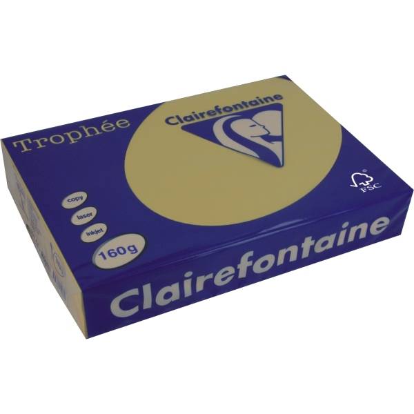 Kopierpapier Trophee Pastell A4 160g/qm goldgelb VE=250 Blatt